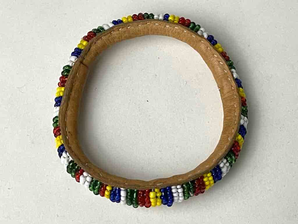 Bracciali in pelle con perline Yoruba