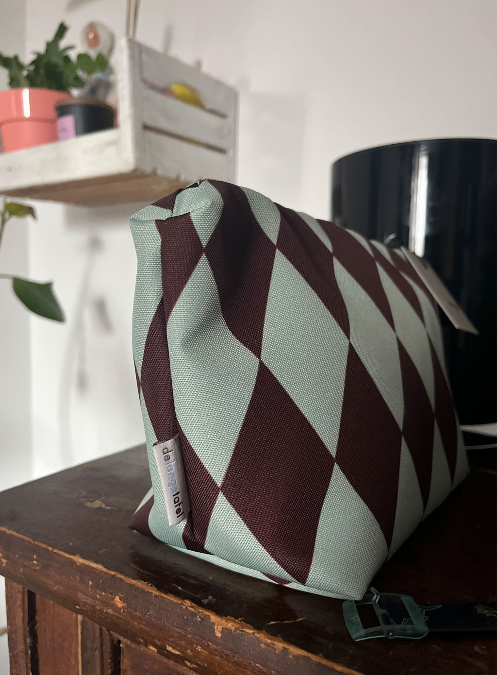 Beauty Case verde e melanzana