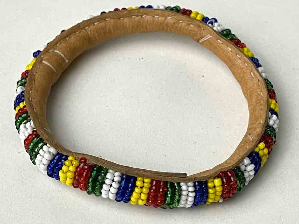 Bracciali in pelle con perline Yoruba